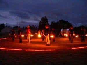 One of the regular fireshows developed and performed by Goulburn's Lieder Theatre